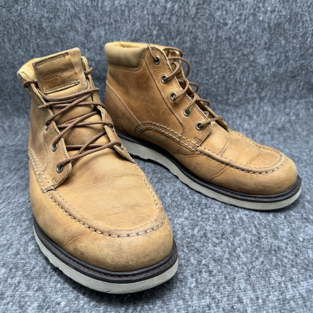 Timberland Men Size 10M 54568 Brown Balusta Leather Moc Toe Chukka Boot